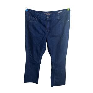 Seven 7 Slim Boot Slimming Silhouette System Dark Wash Denim Women's 24W